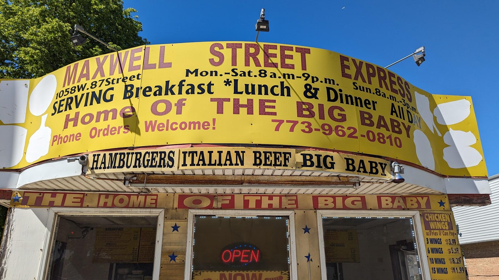 Maxwell Express Menu